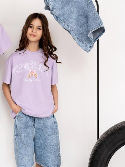 Bermudy dziewczęce jeans z zaszewkami KIZ