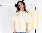 T-shirt dziewczęcy oversize SIMPLE KIZ