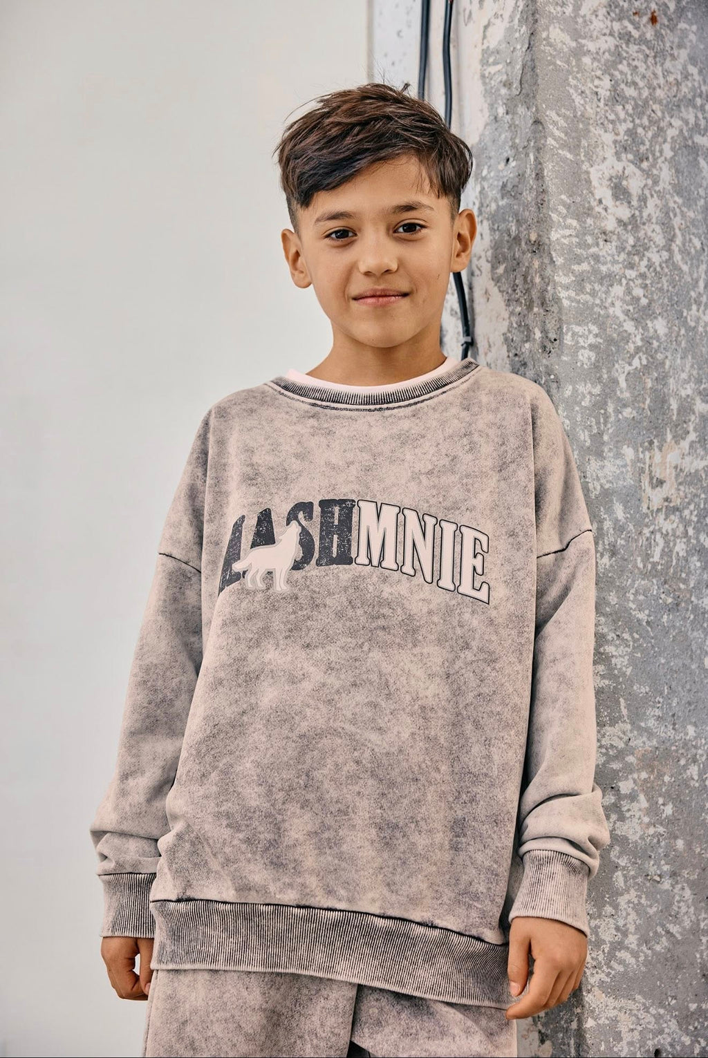Bluza oversize z efektem sprania - szara Mash Mnie