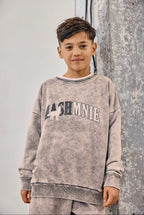 Bluza oversize z efektem sprania - szara Mash Mnie