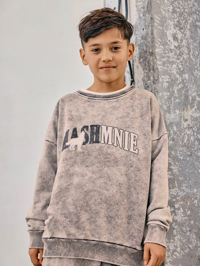 Bluza oversize z efektem sprania - szara Mash Mnie