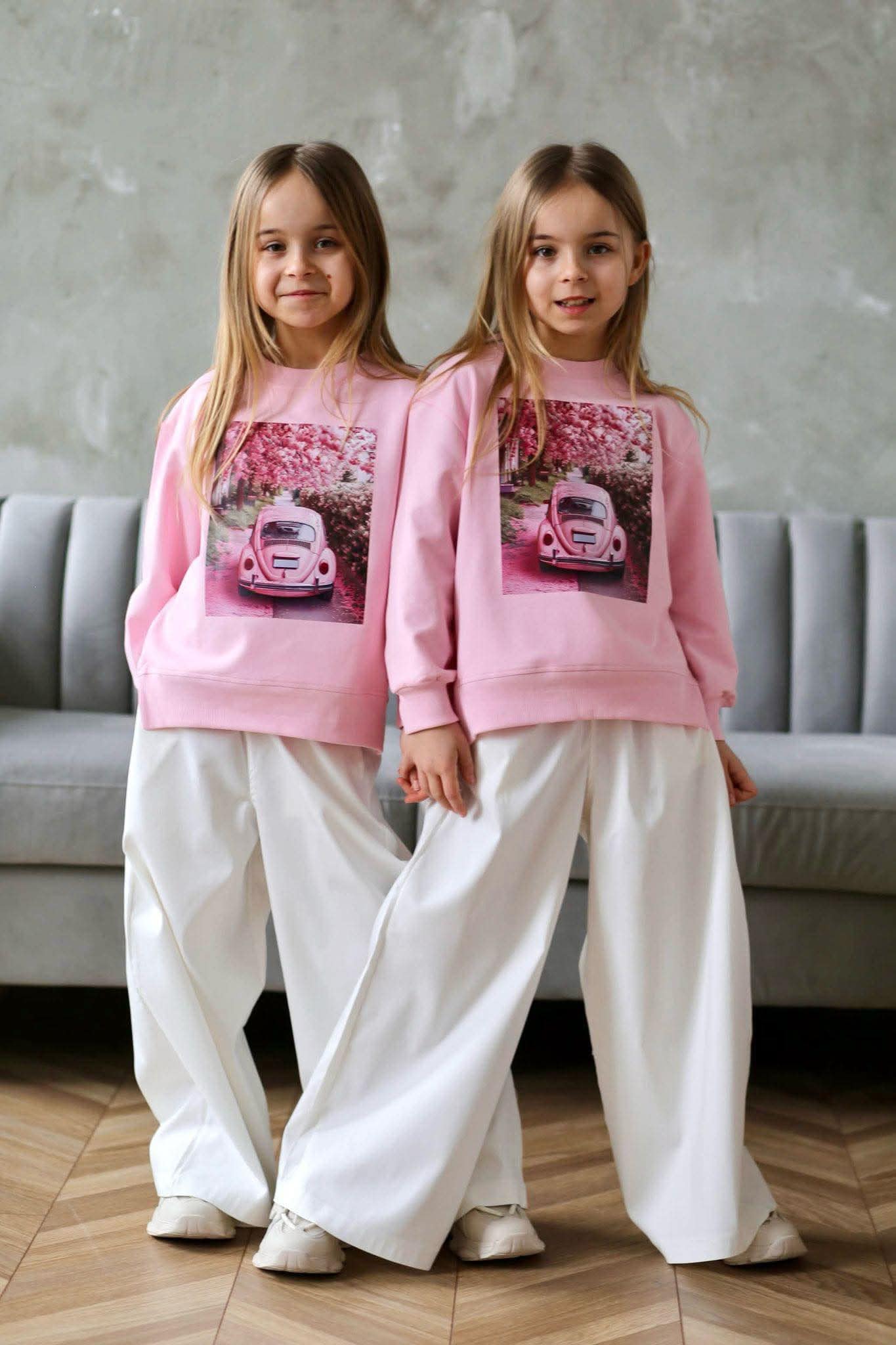 Szerokie spodnie dziewczęce białe QBA KIDS