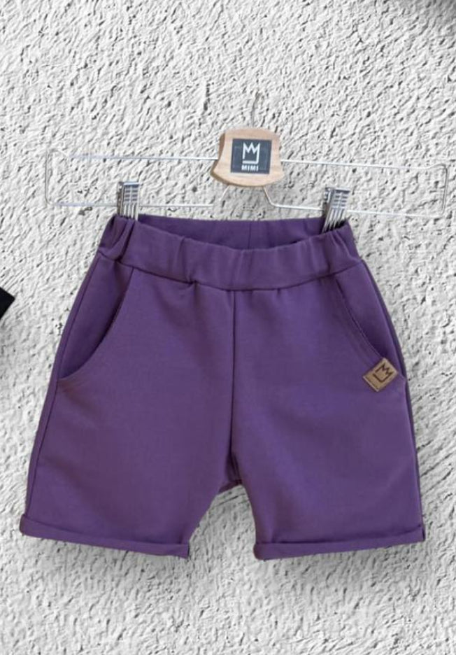 Szorty bawełniane chłopięce purple Mimi