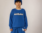 Bluza dresowa chabrowa a nadrukiem mash Mnie