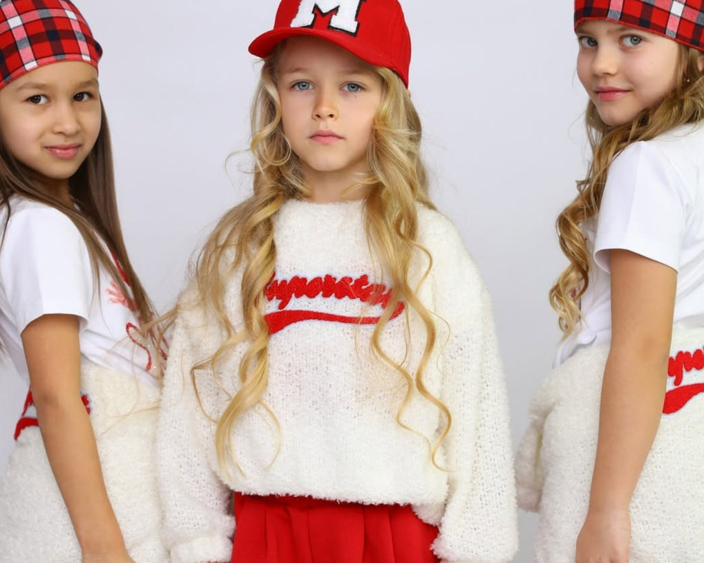 Sweter dziewczęce śmietankowy MałaMi