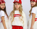 Sweter dziewczęce śmietankowy MałaMi
