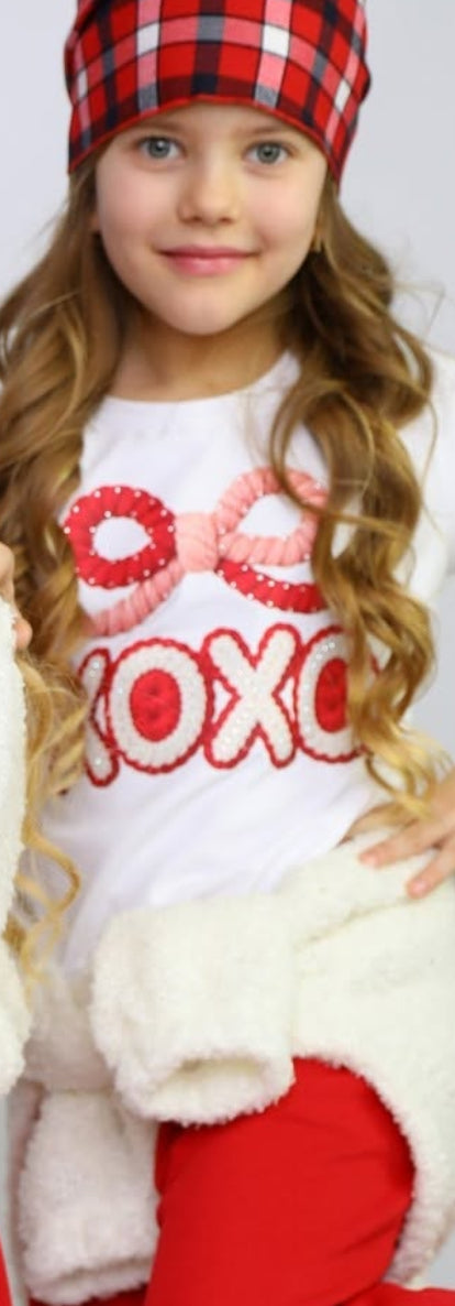Bluzka dziewczęca XOXO biała MałaMi
