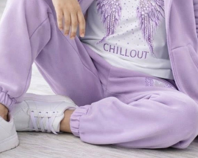 Spodnie dresowe dziewczęce fioletowe Chill Out