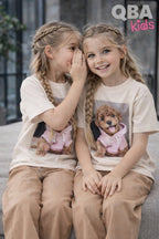 T-shirt dziewczęcy z nadrukiem Maltipoo  Qba Kids