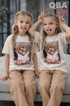 T-shirt dziewczęcy z nadrukiem Maltipoo  Qba Kids