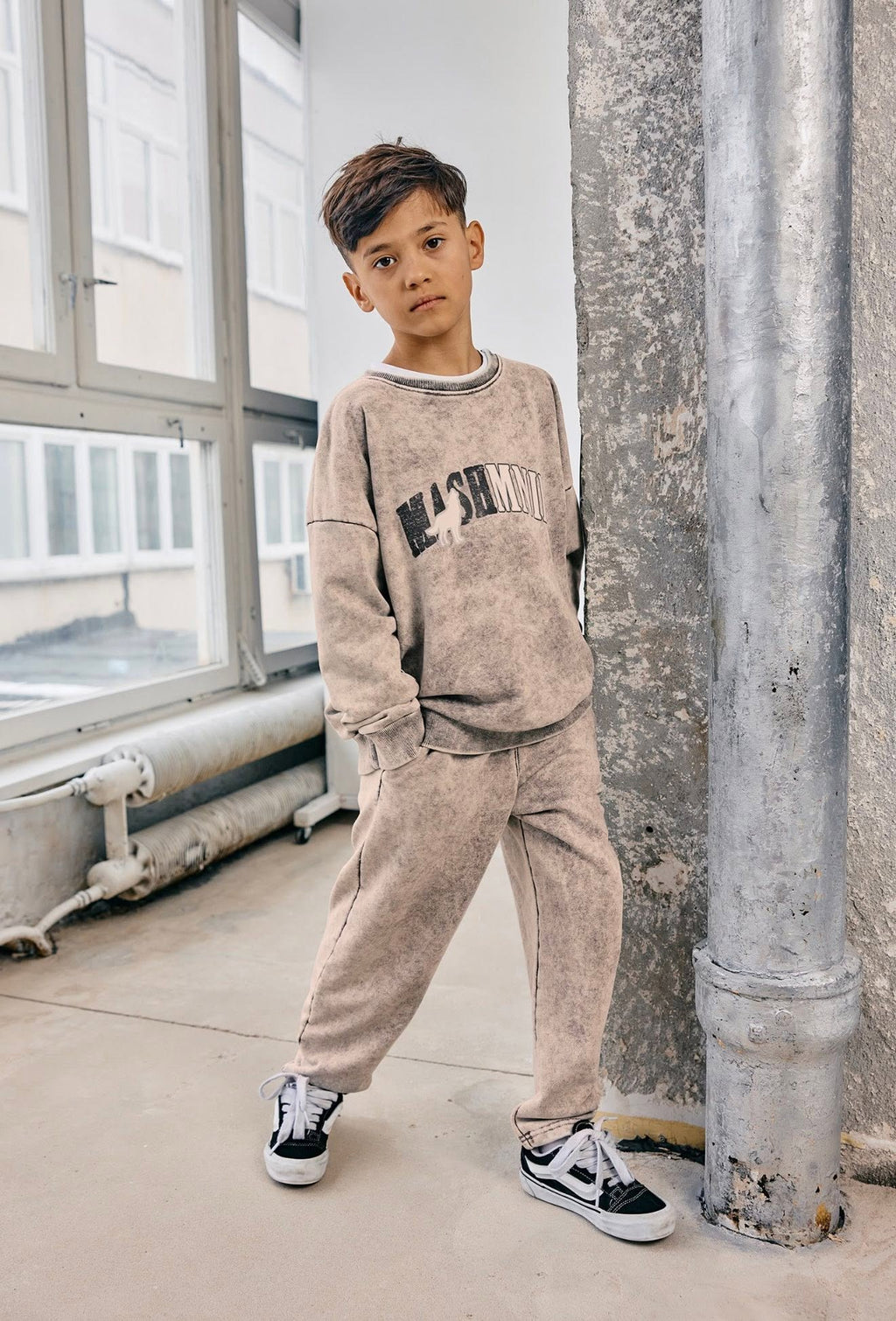 Bluza oversize z efektem sprania - szara Mash Mnie