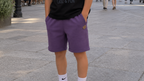 Szorty bawełniane chłopięce purple Mimi