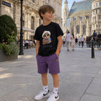 Szorty bawełniane chłopięce purple Mimi