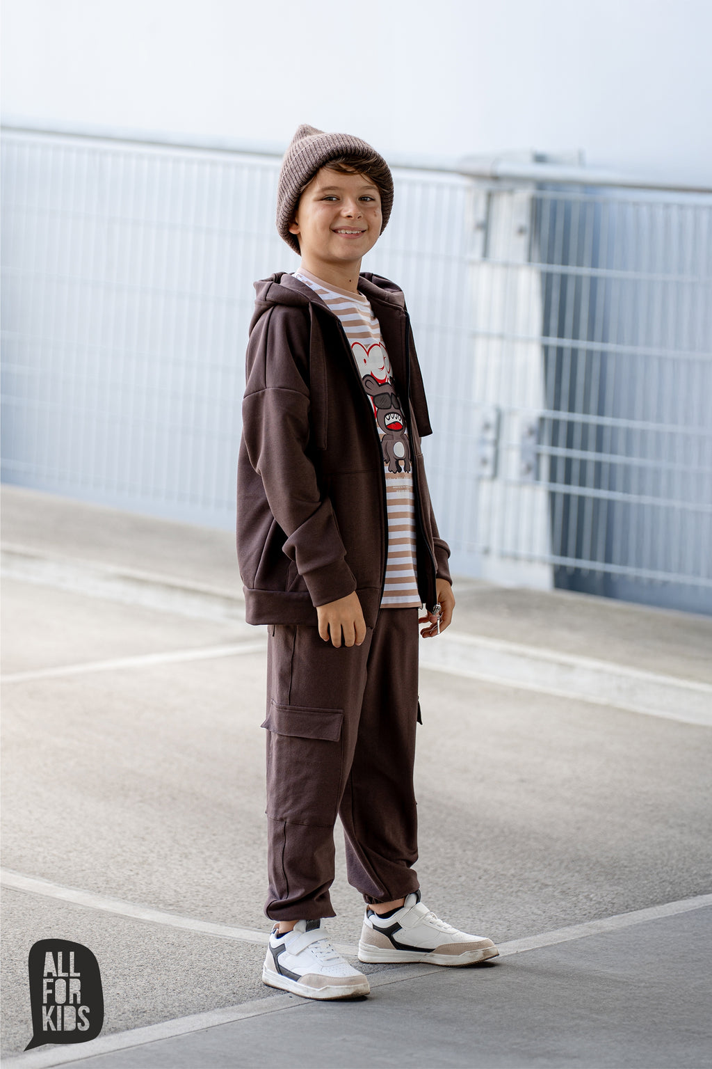 Bluza chłopięca rozpinana z kapturem All For Kids