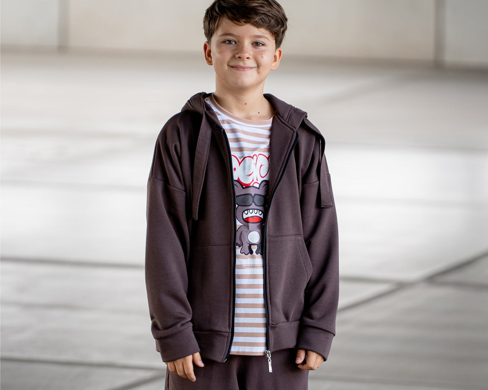 Bluza chłopięca rozpinana z kapturem All For Kids