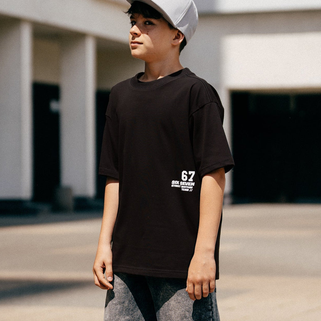 T-shirt chłopięcy czarny 67 All For Kids
