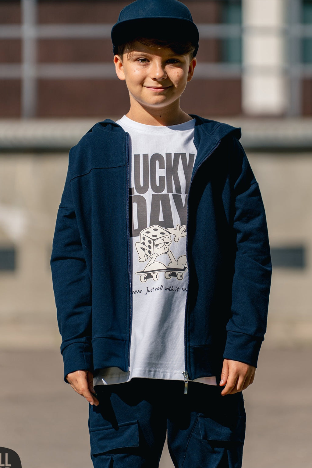 Bluza chłopięca granatowa rozpinana All For Kids
