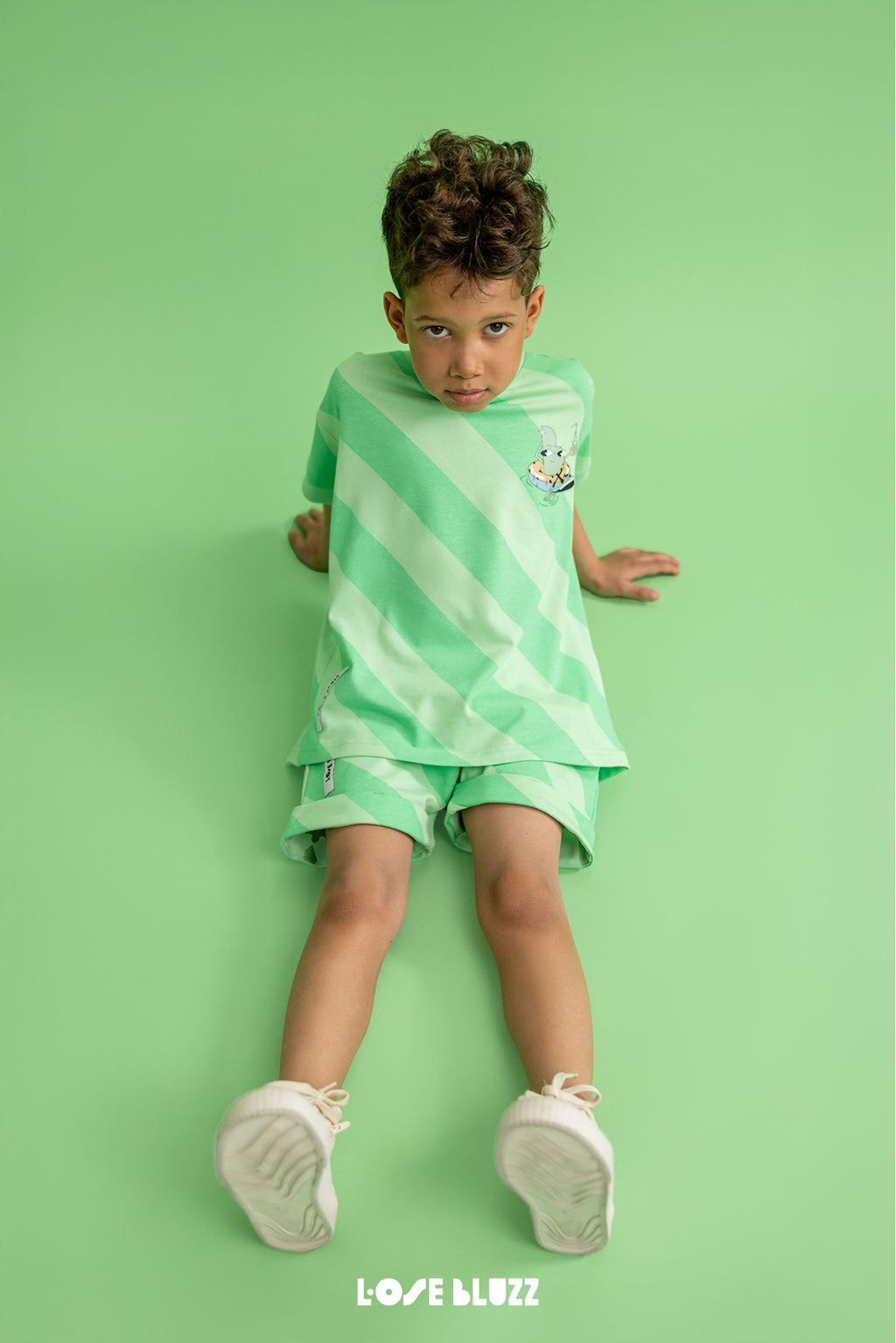T-shirt chłopięcy zielony LOOSE BLUZZ