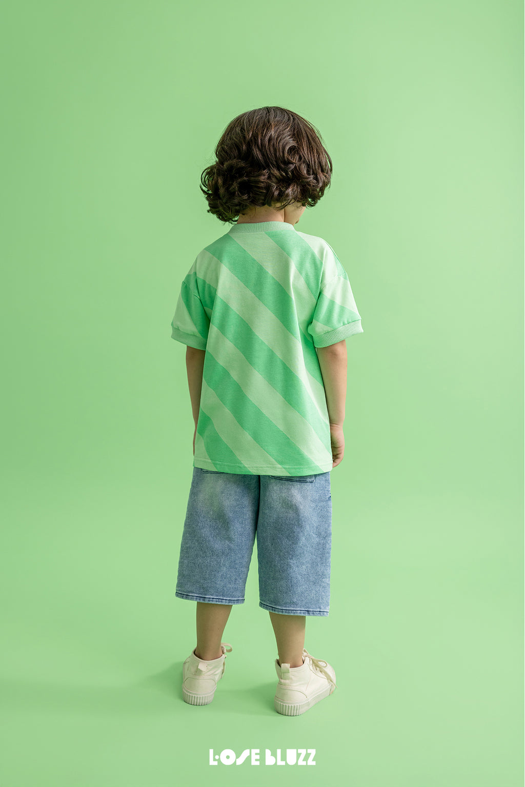 T-shirt chłopięcy zielony LOOSE BLUZZ