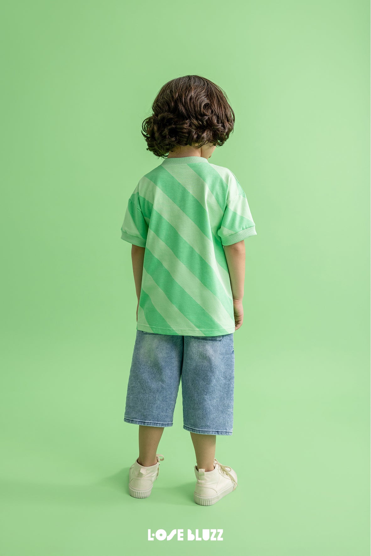 T-shirt chłopięcy zielony LOOSE BLUZZ