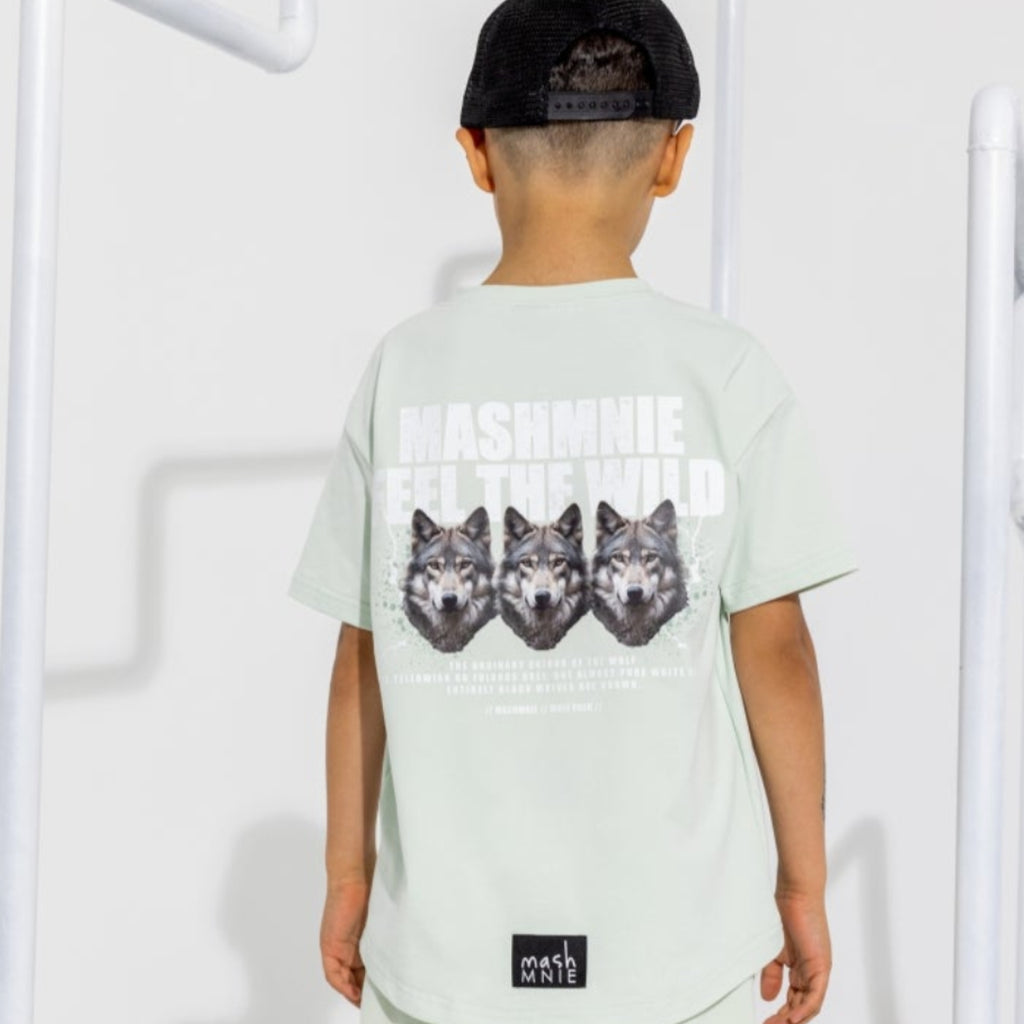 T-shirt chłopięcy z wilkiem mash Mnie