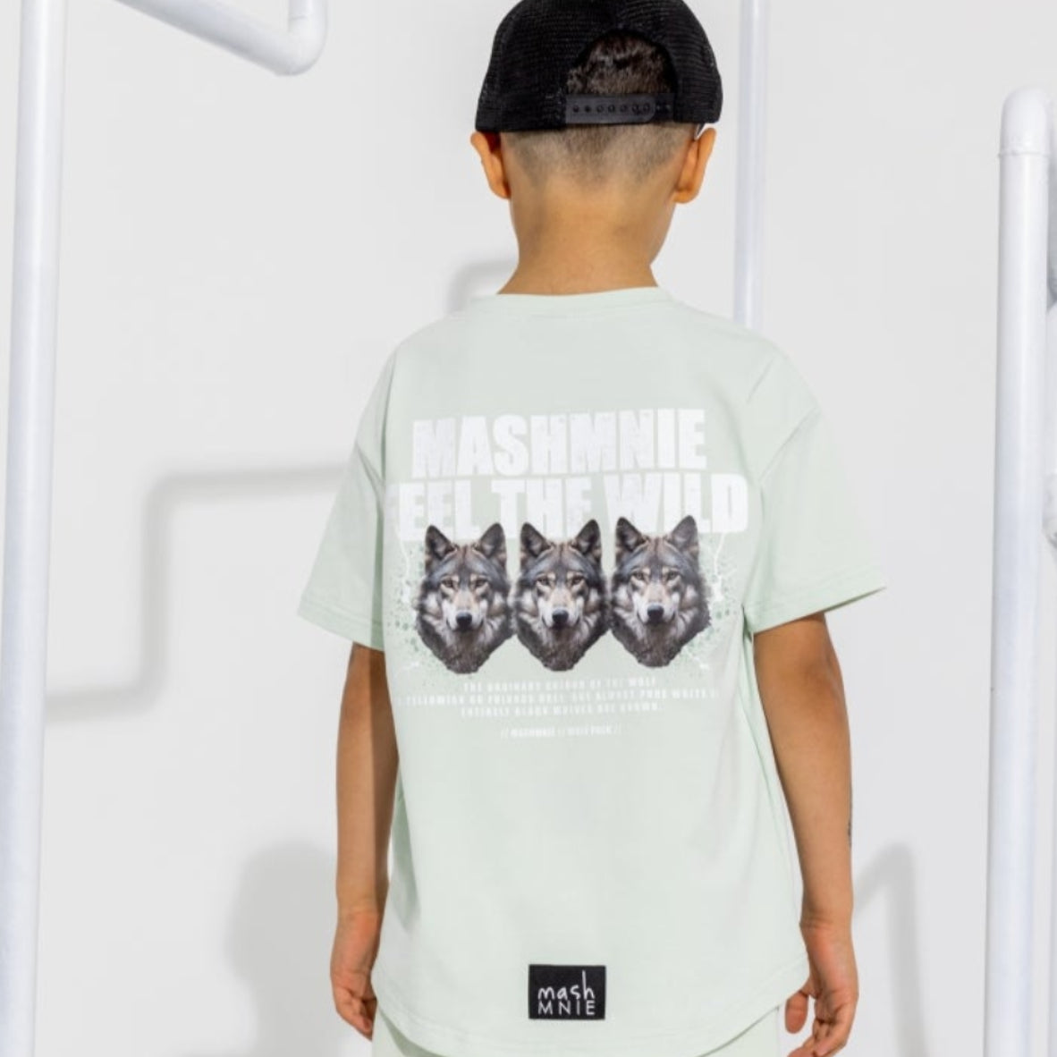 T-shirt chłopięcy z wilkiem mash Mnie