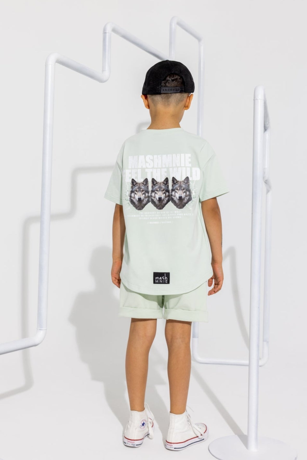 T-shirt chłopięcy z wilkiem mash Mnie