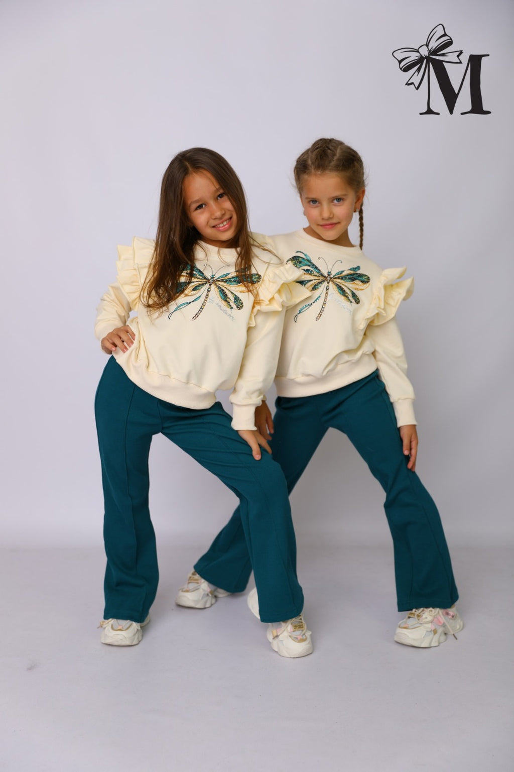 Bluza  dziewczęca z ważką z dżetami Mała Mi