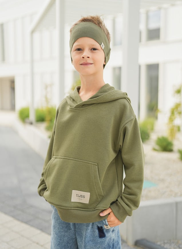 Bluza HOODIE oliwkowa z kapturem TUSS