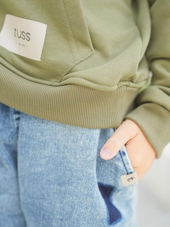 Bluza HOODIE oliwkowa z kapturem TUSS