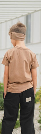 T-shirt dziecięcy karmelowy basic TUSS
